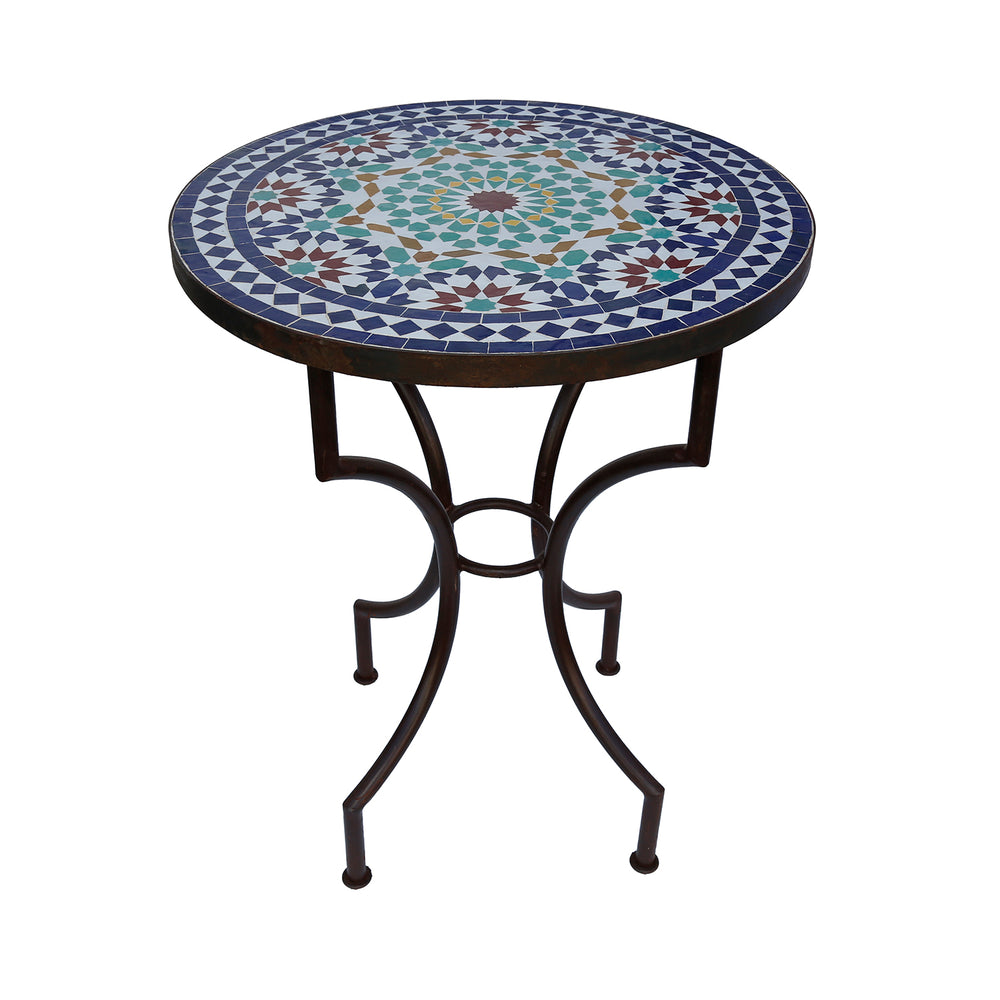 Mosaic table with a colorful pattern - ideal as a balcony table or outdoor dining table