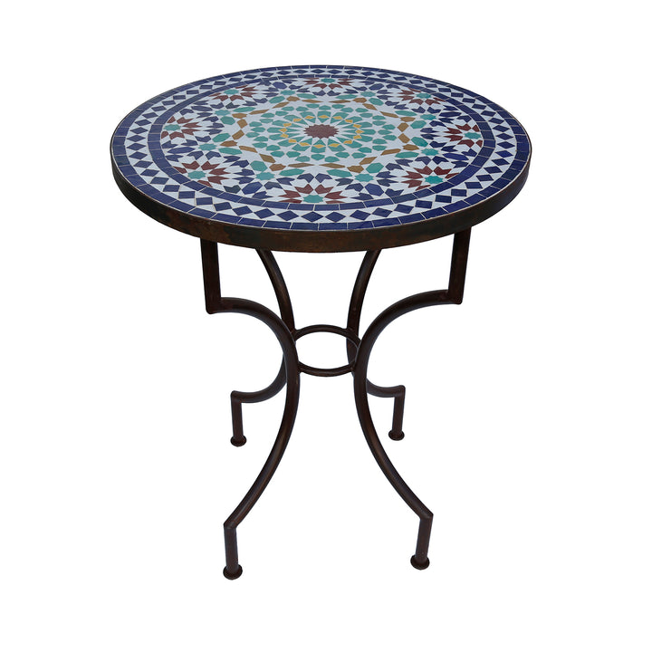 Mosaic table with a colorful pattern - ideal as a balcony table or outdoor dining table