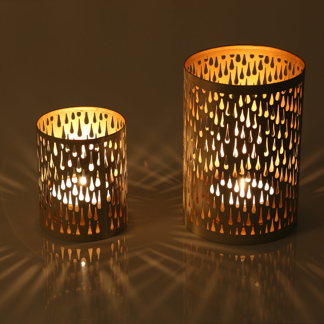 Set of 2 tea light holders Lia