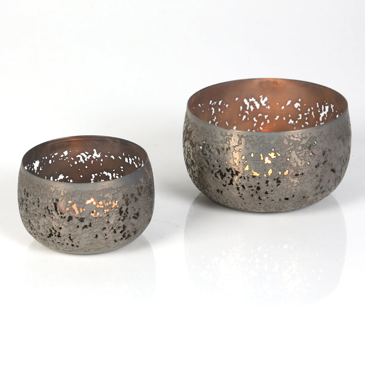 Set of 2 tealight holders Massimo