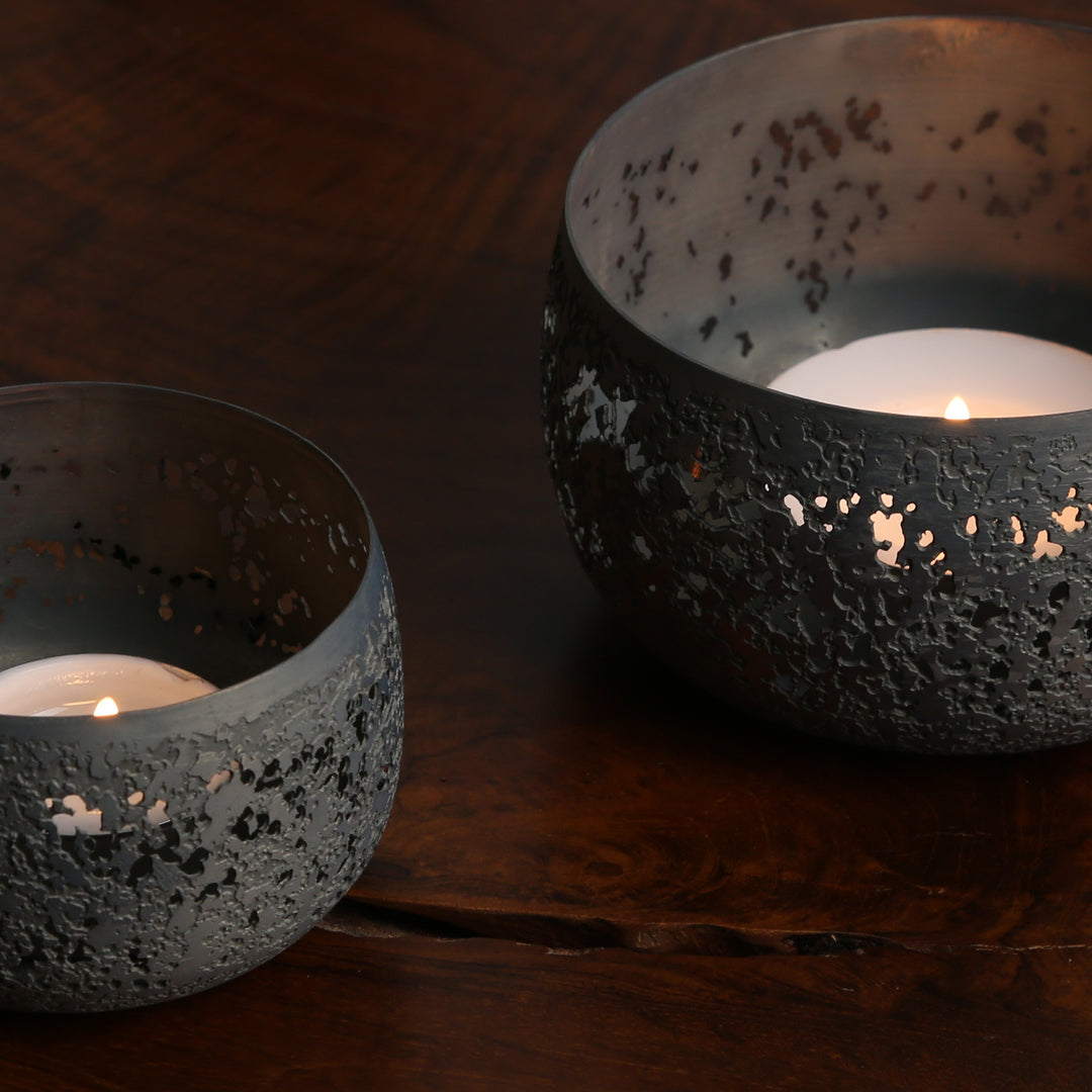 Set of 2 tealight holders Massimo