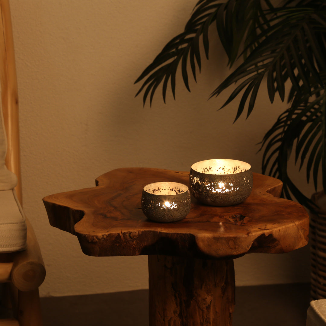 Set of 2 tealight holders Massimo