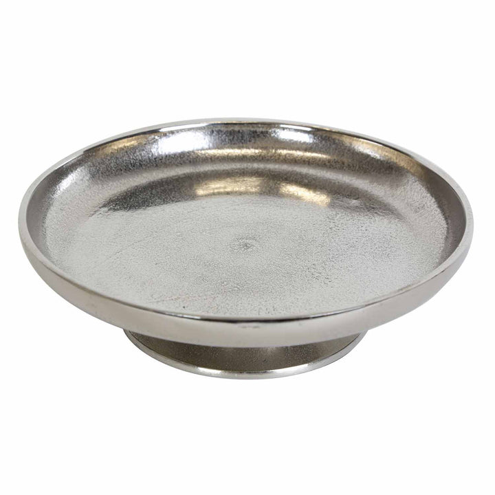 Cake plate Livorno M silver with foot