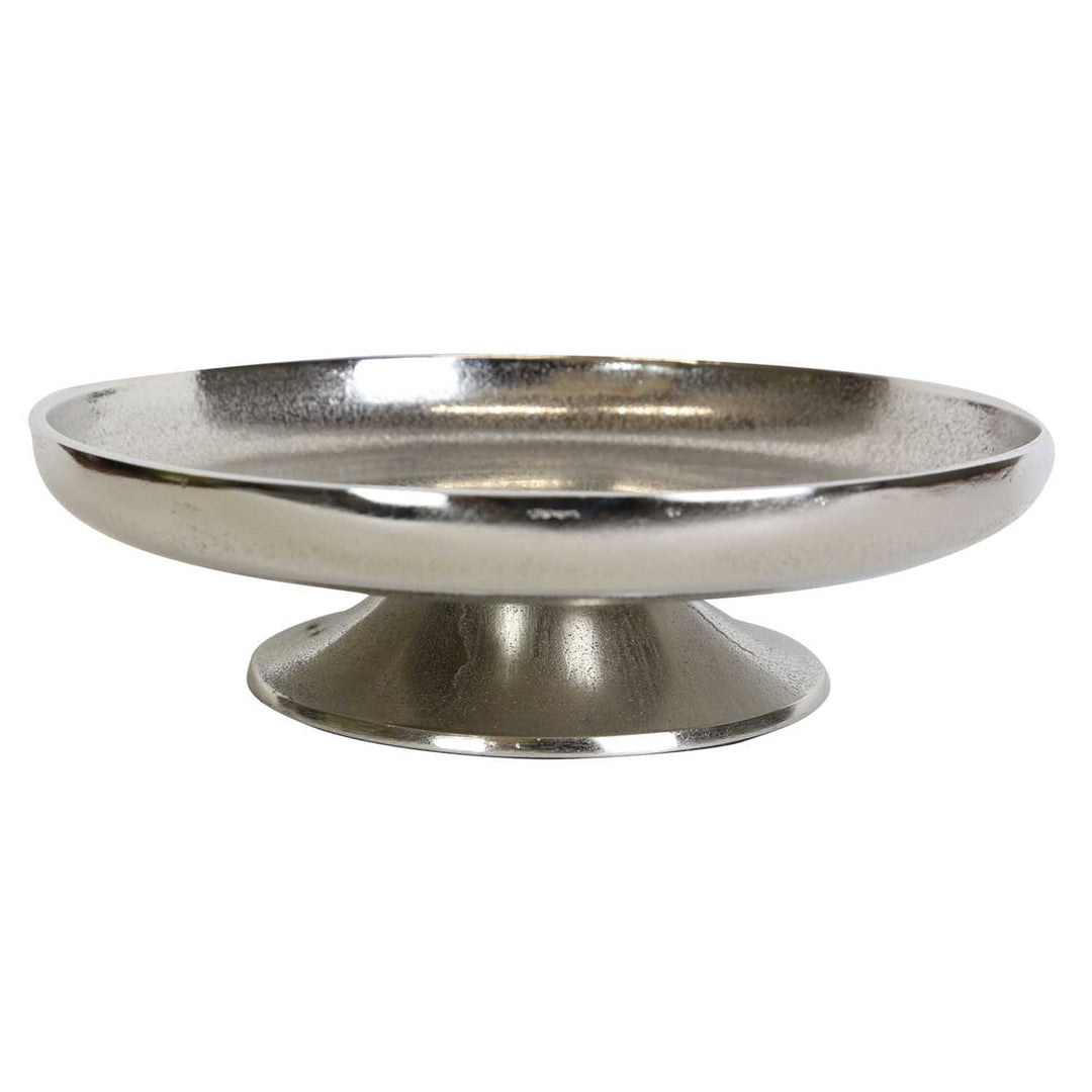 Cake plate Livorno M silver with foot