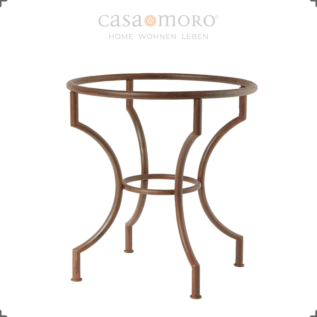 Table frame made of wrought iron with clear varnish sealing - elegantly curved and stable