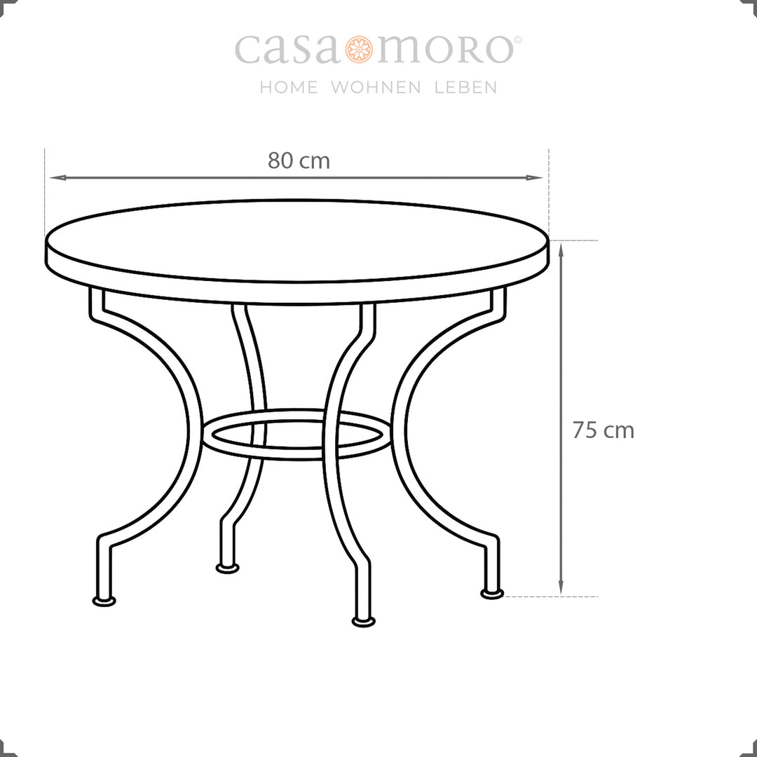 Dimensions: 80 cm diameter, height 75 cm - ideal for a balcony, niche or small winter garden
