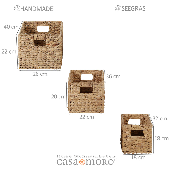 Storage box set of 3 Tatia