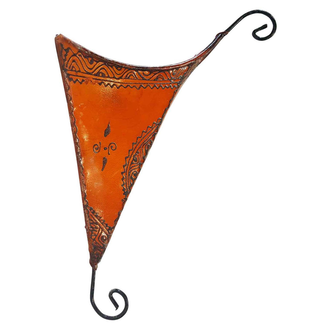 Moroccan leather wall lamp Mouna