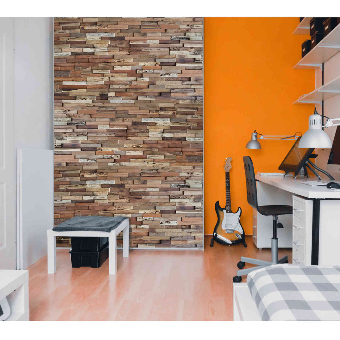 Wooden wall paneling Natural Coral