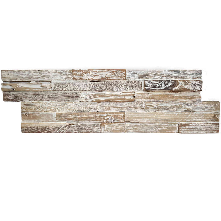 Wooden wall paneling White Washed Coral