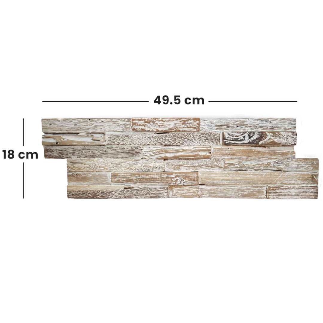 Wooden wall paneling White Washed Coral