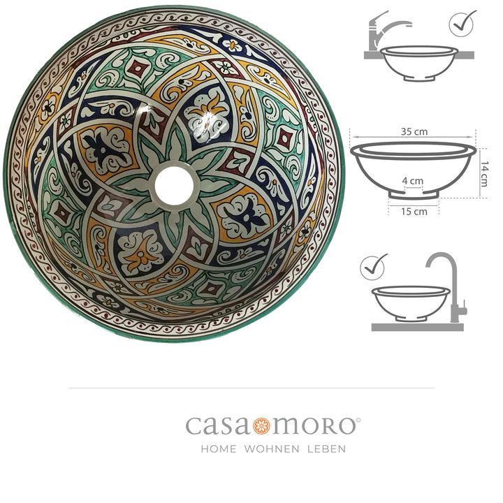 Ceramic washbasin for the bathroom