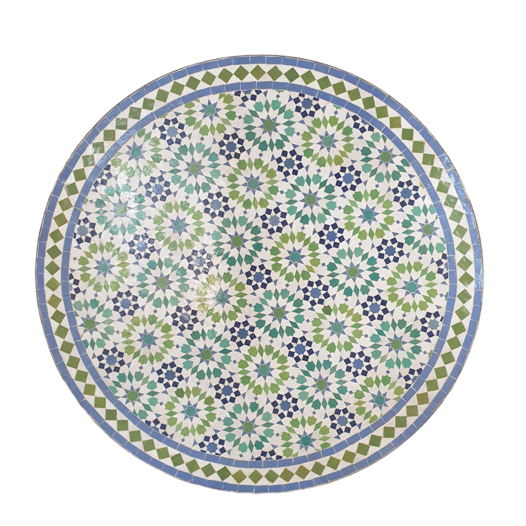 Mosaic table D100 Ankabut Blue Green