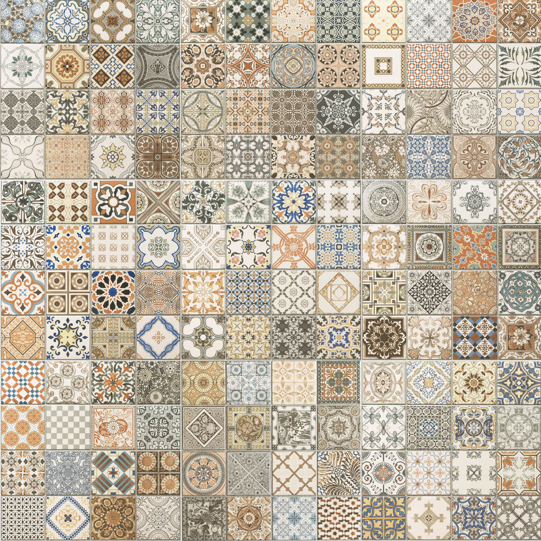 Patchwork tiles for walls and floors