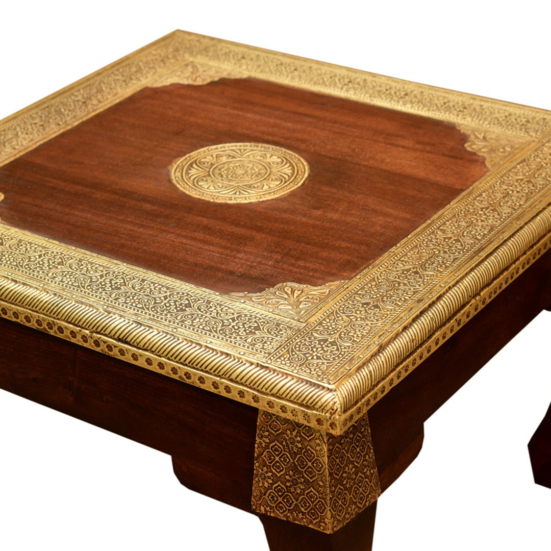 Oriental opium table brass S