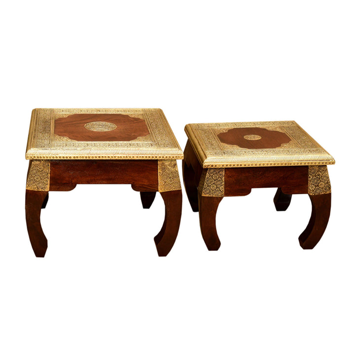 Oriental opium tables brass S&M