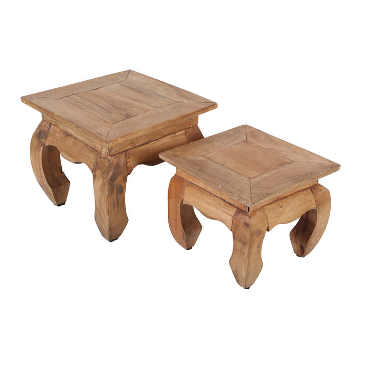 Oriental opium tables natural set of 2