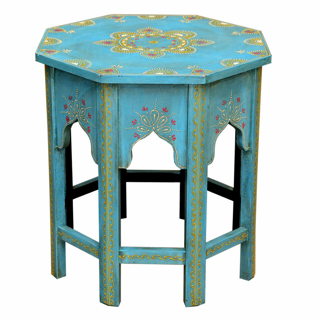 Saada Blue Oriental Side Table M