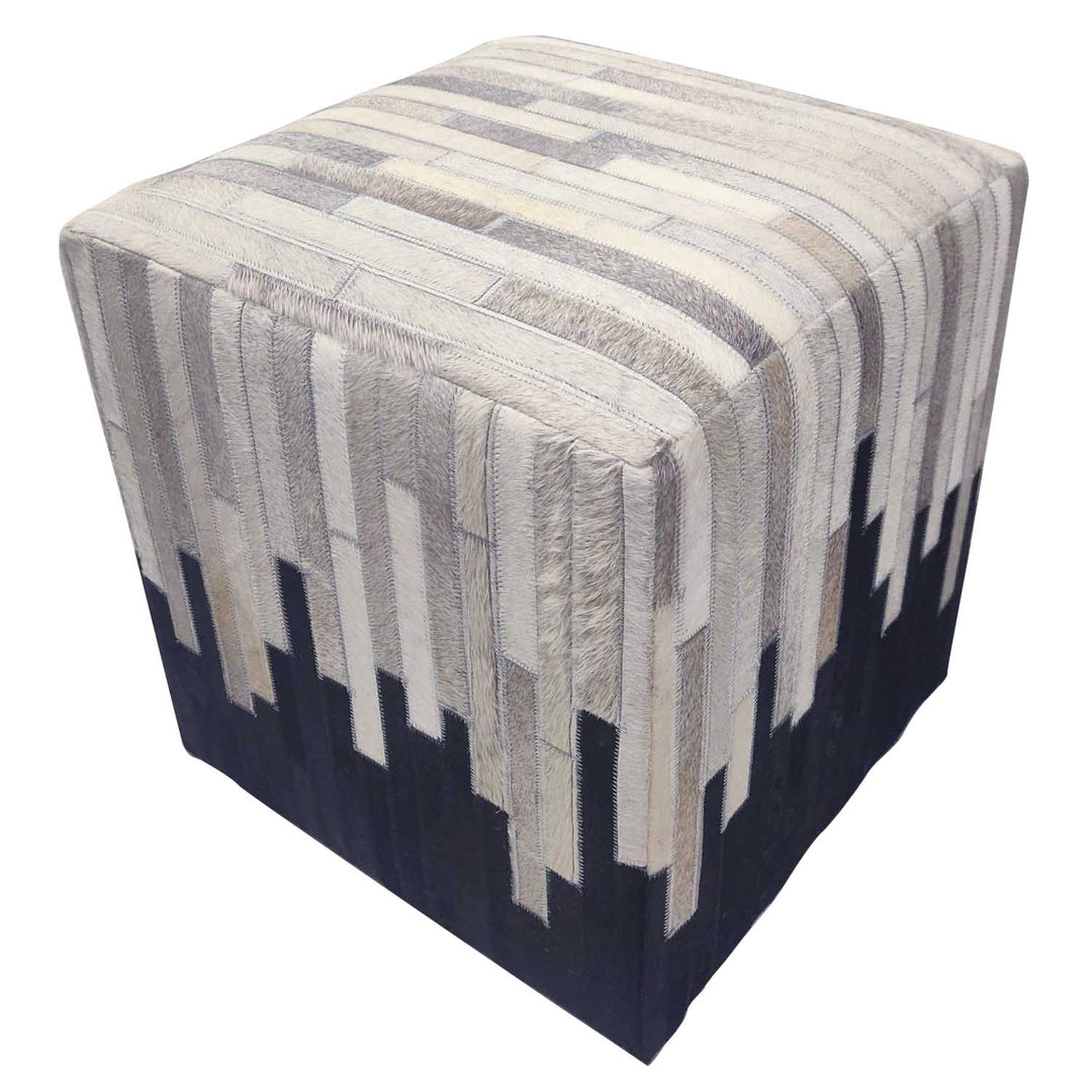 Sunil patchwork fur stool