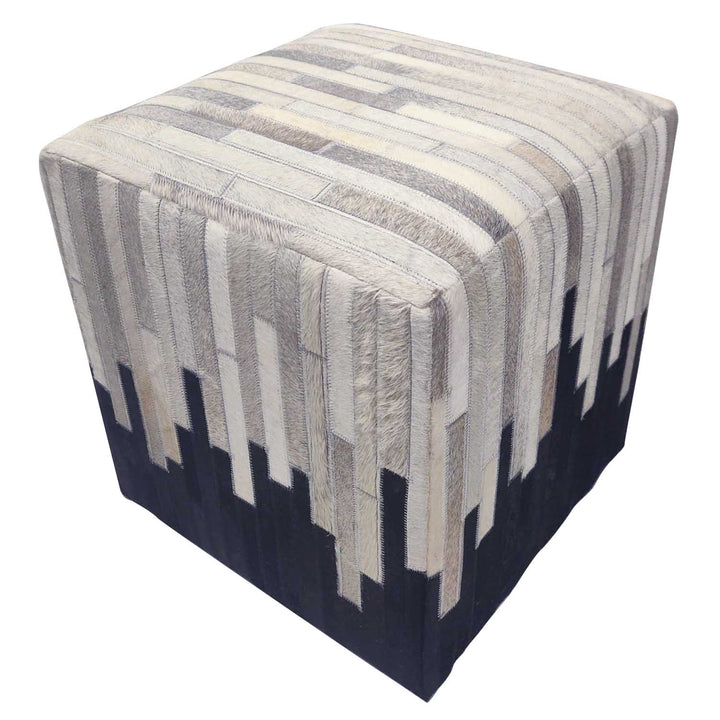 Sunil patchwork fur stool