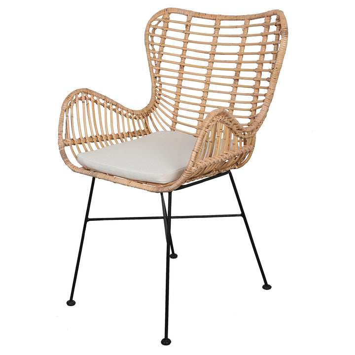 Rattan armchair Monia