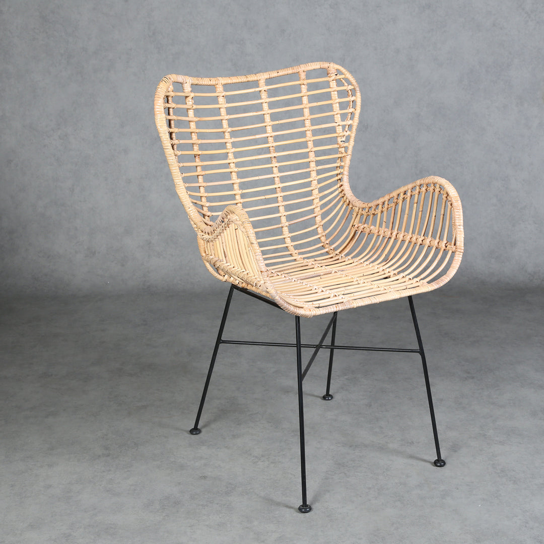 Rattan armchair Monia