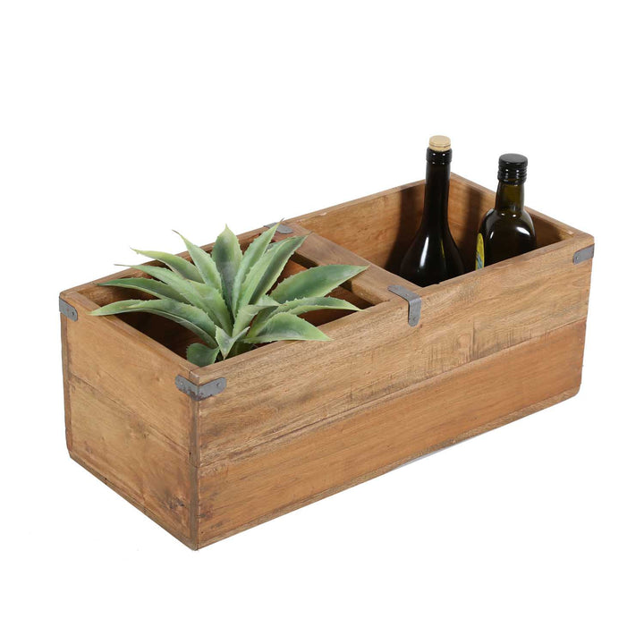 Teak wooden box Enzo set of 3