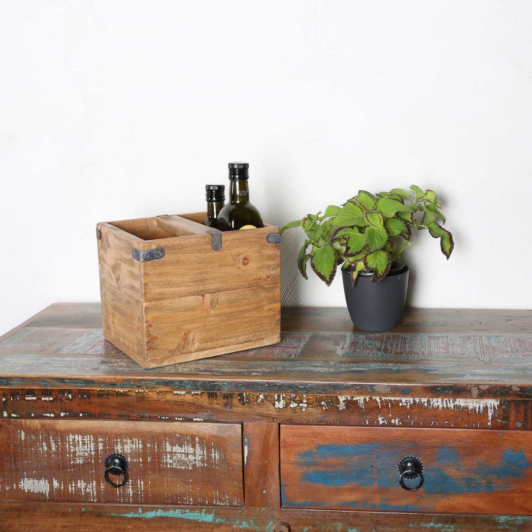 Teak wooden box Enzo set of 3