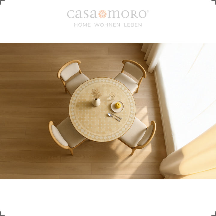 Zellige mosaic in white and terracotta - traditionally made, modernly interpreted