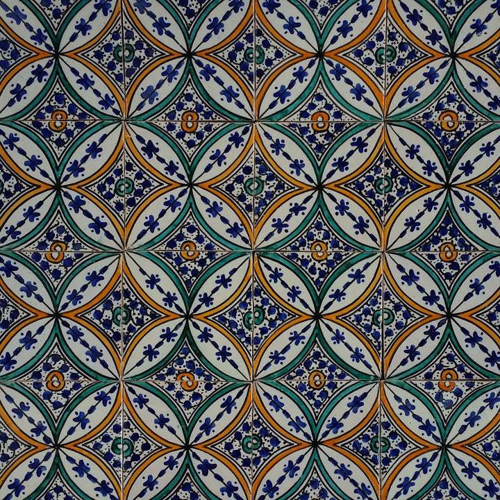 Hand painted tile - Mediterranean ceramic style