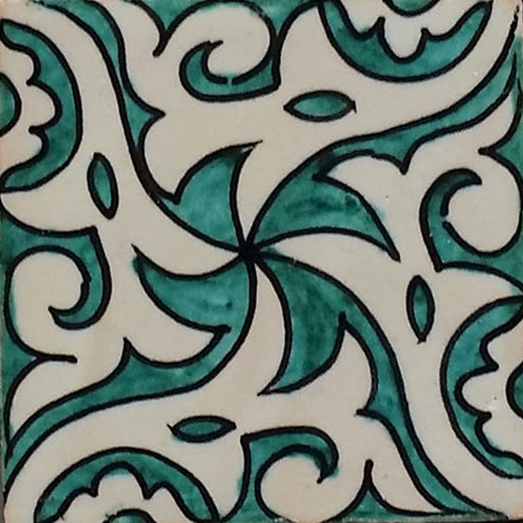 Hand painted tile - country house style