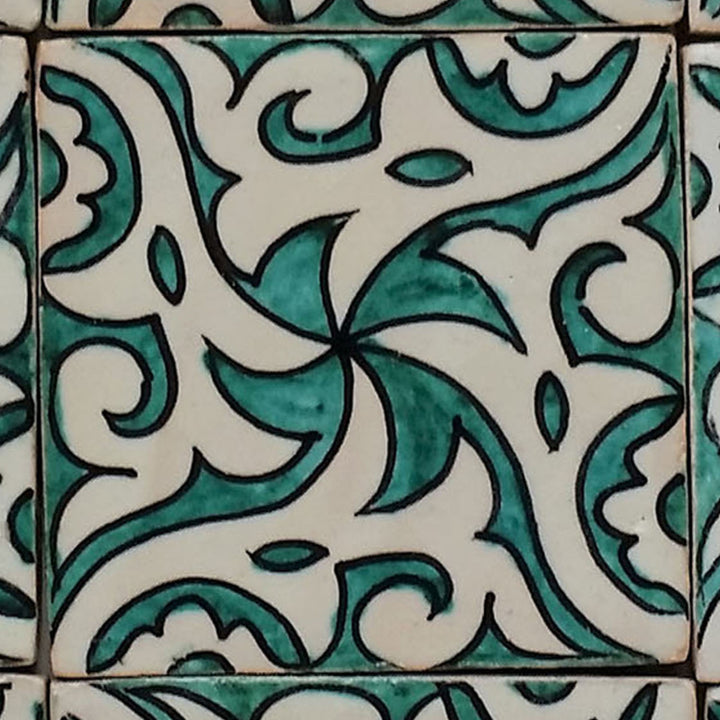 Hand painted tile - country house style