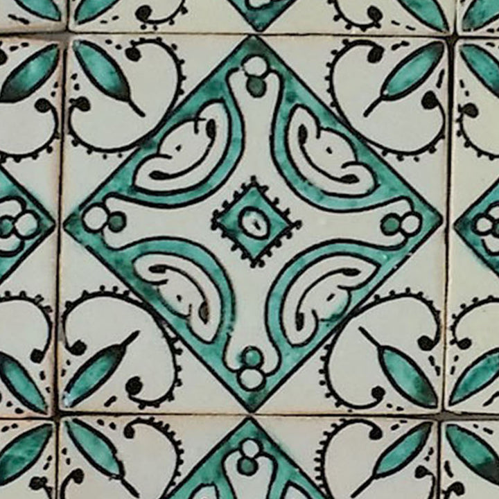 Hand-painted tile – boho ornamentation
