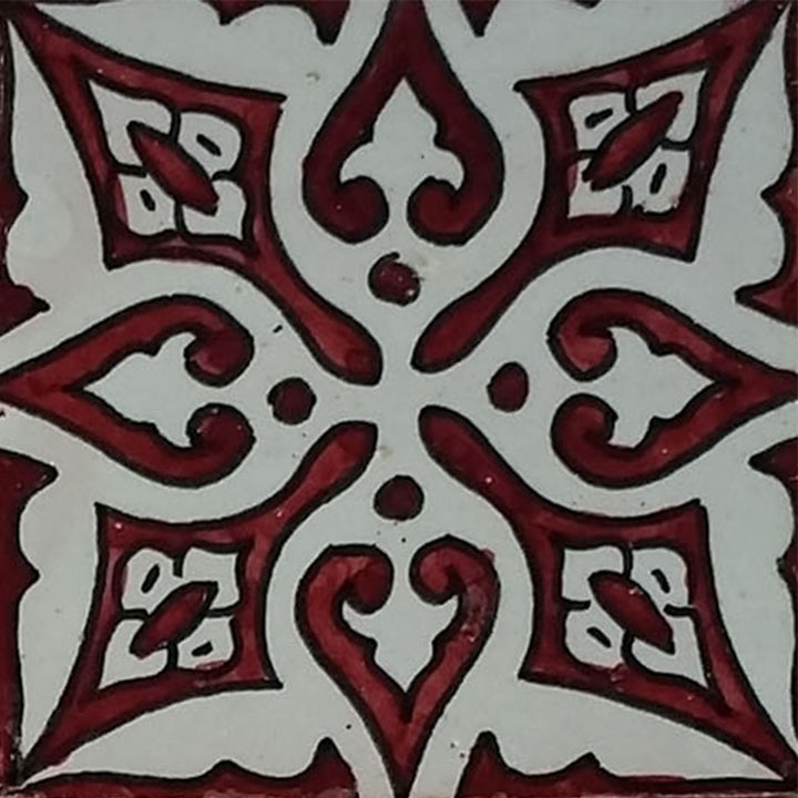 Hand painted tile – retro ceramic tile 10x10 cm