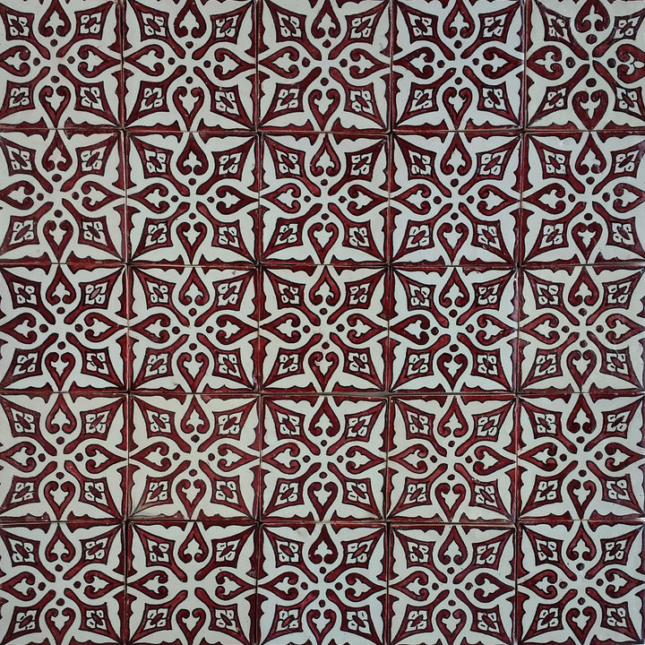 Hand painted tile – retro ceramic tile 10x10 cm