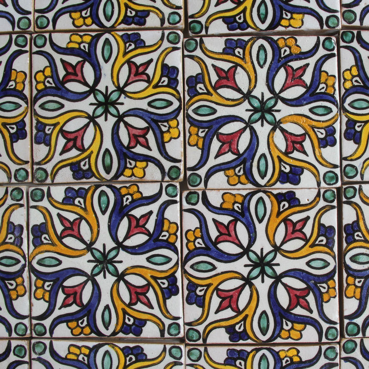 Hand-painted tile 10x10 cm – Boho