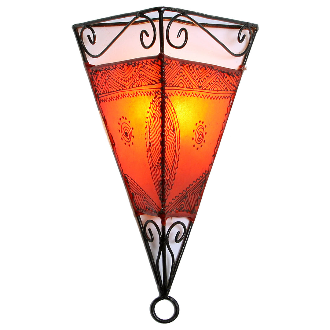 Leather wall lamp Emrah Orange