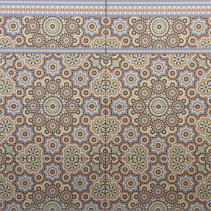 Moroccan wall tiles 50x25 – rosette mosaic