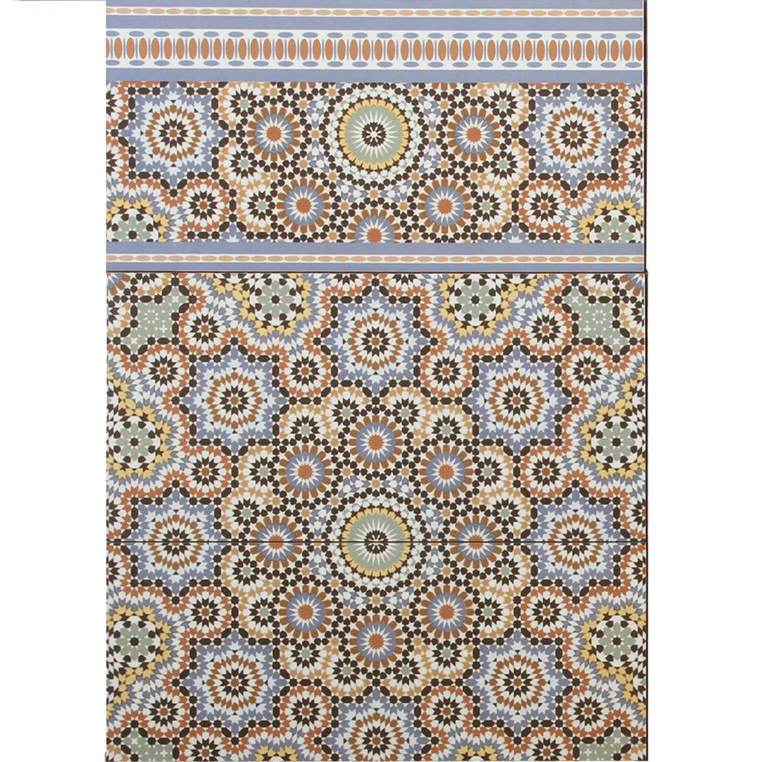 Moroccan wall tiles 50x25 – rosette mosaic