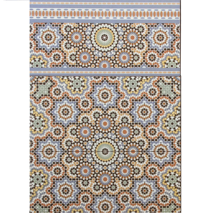 Moroccan wall tiles 50x25 – rosette mosaic
