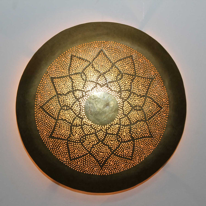 Aladdin brass wall lamp