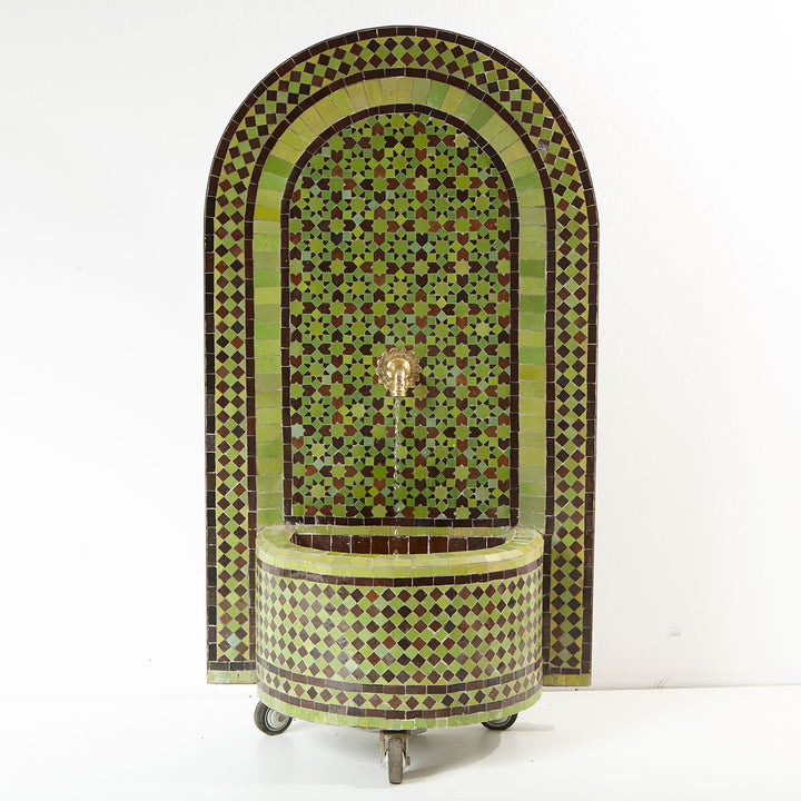 Mosaic fountain star green