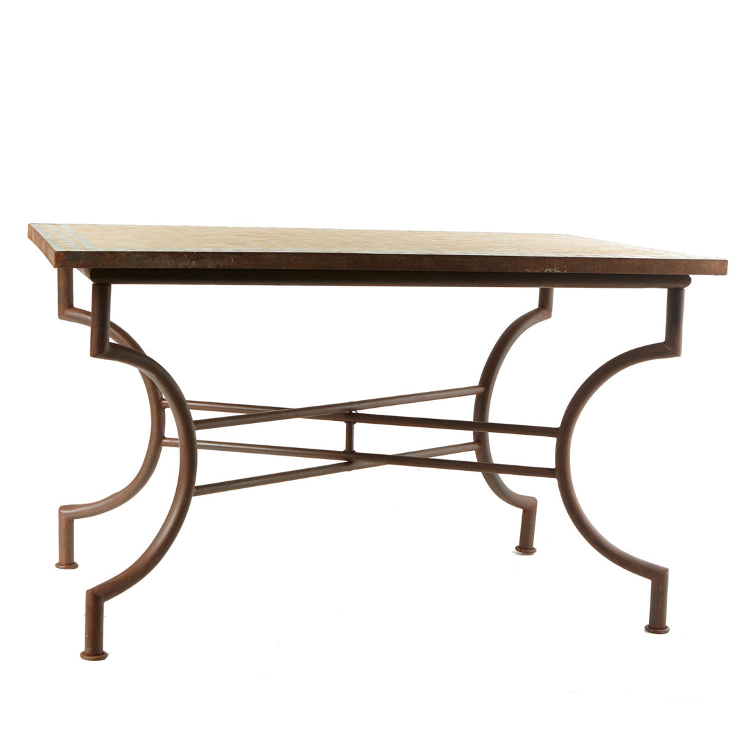 Mosaic dining table 120x80 yellow/diamond