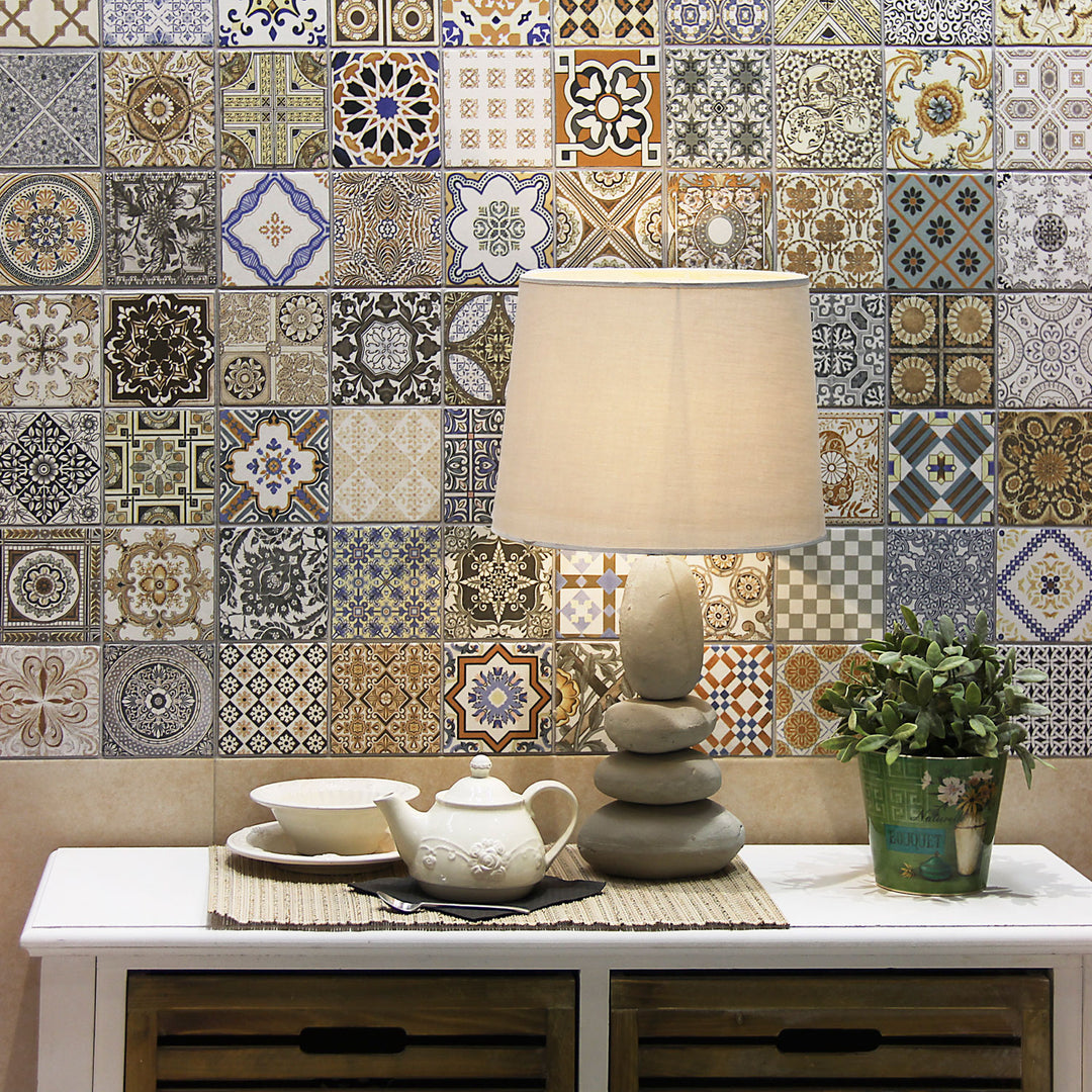 Patchwork tiles for walls and floors