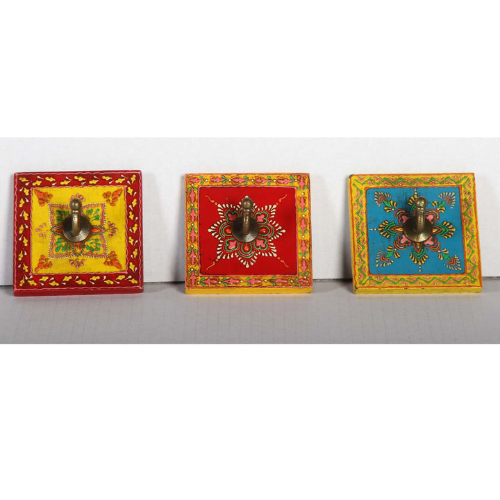 Oriental coat hooks set of 3