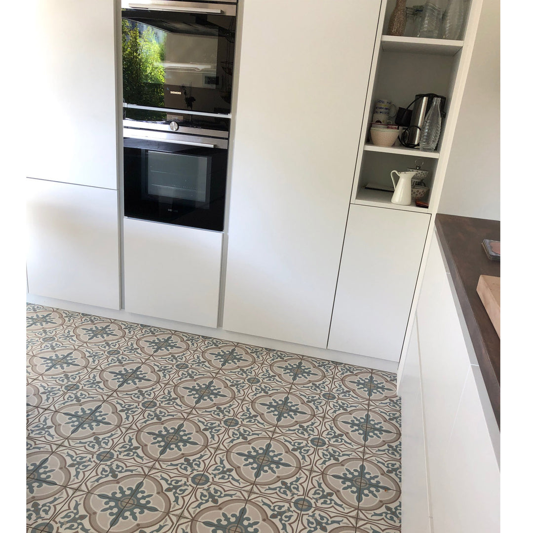 Cement look tiles grey-blue – 20x20 cm