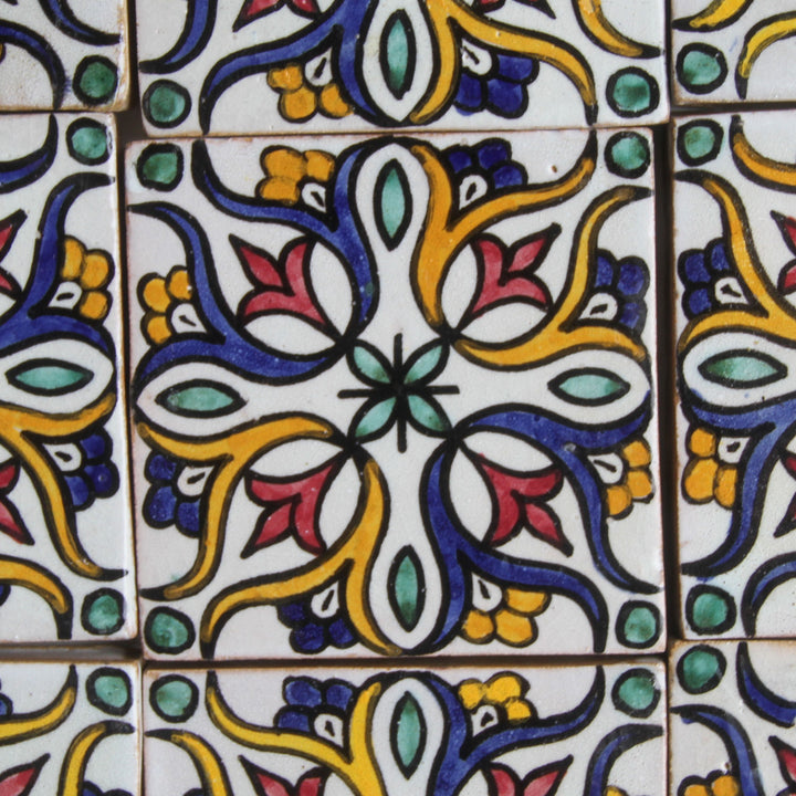 Hand-painted tile 10x10 cm – Boho