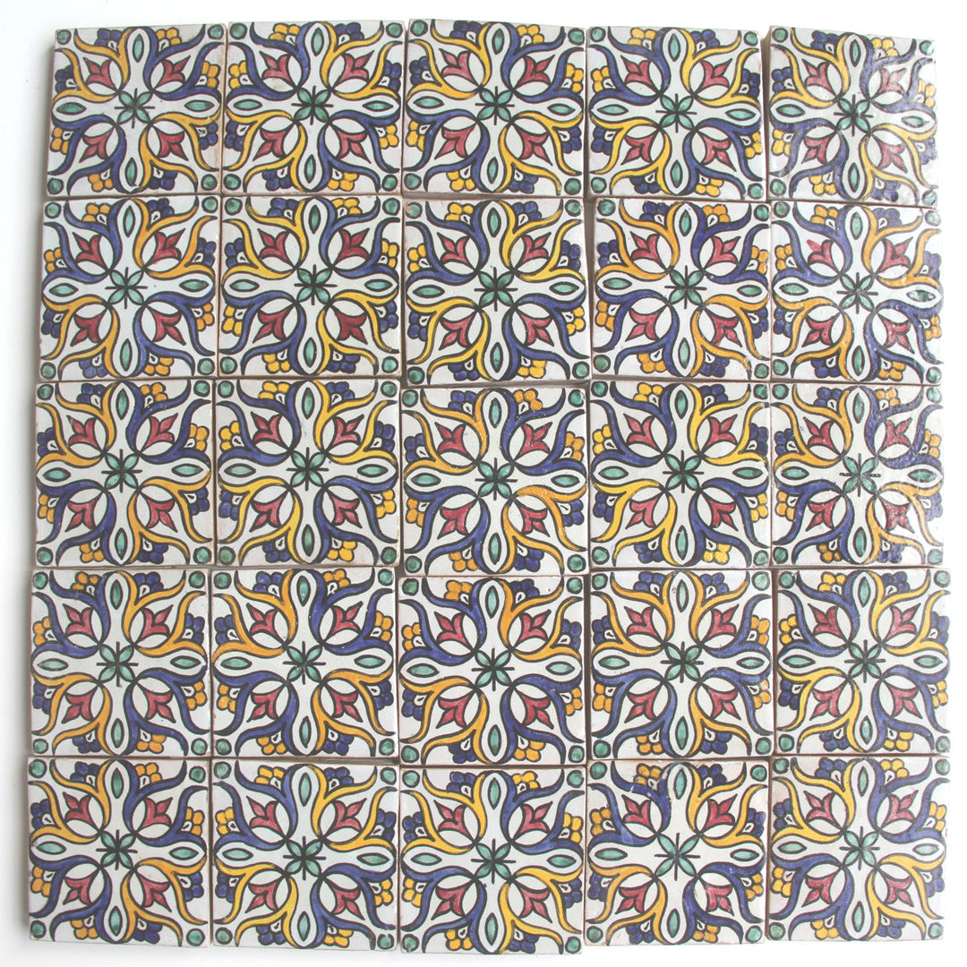 Hand-painted tile 10x10 cm – Boho