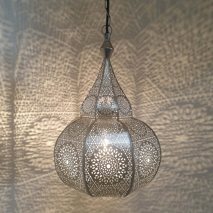 Oriental lamp Layoune silver