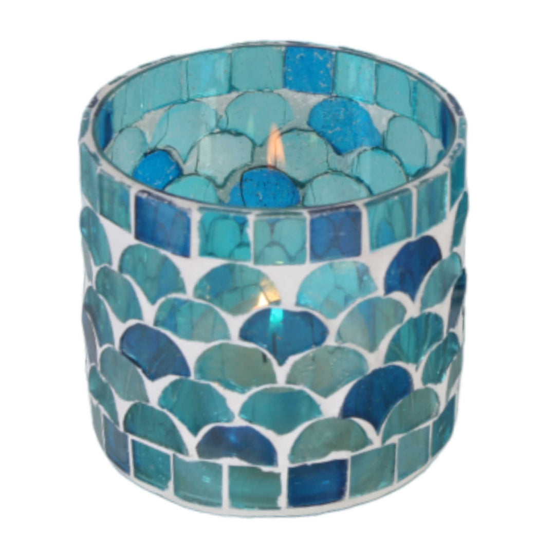 Oriental mosaic lantern Athens Light blue